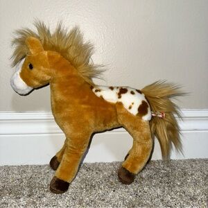 Douglas Cuddle Toys 10” Horse Plush  Standing Brown Blanket Appaloosa #2220